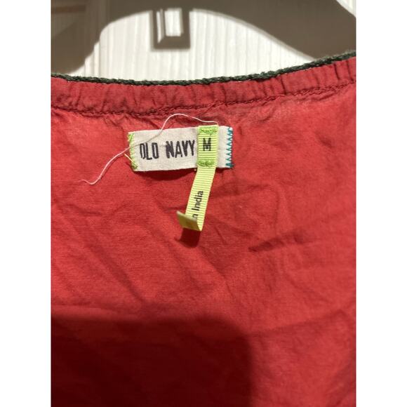 Vintage Old Navy Babydoll Tunic Top Sleeveless M 100% Cotton - Picture 2 of 3